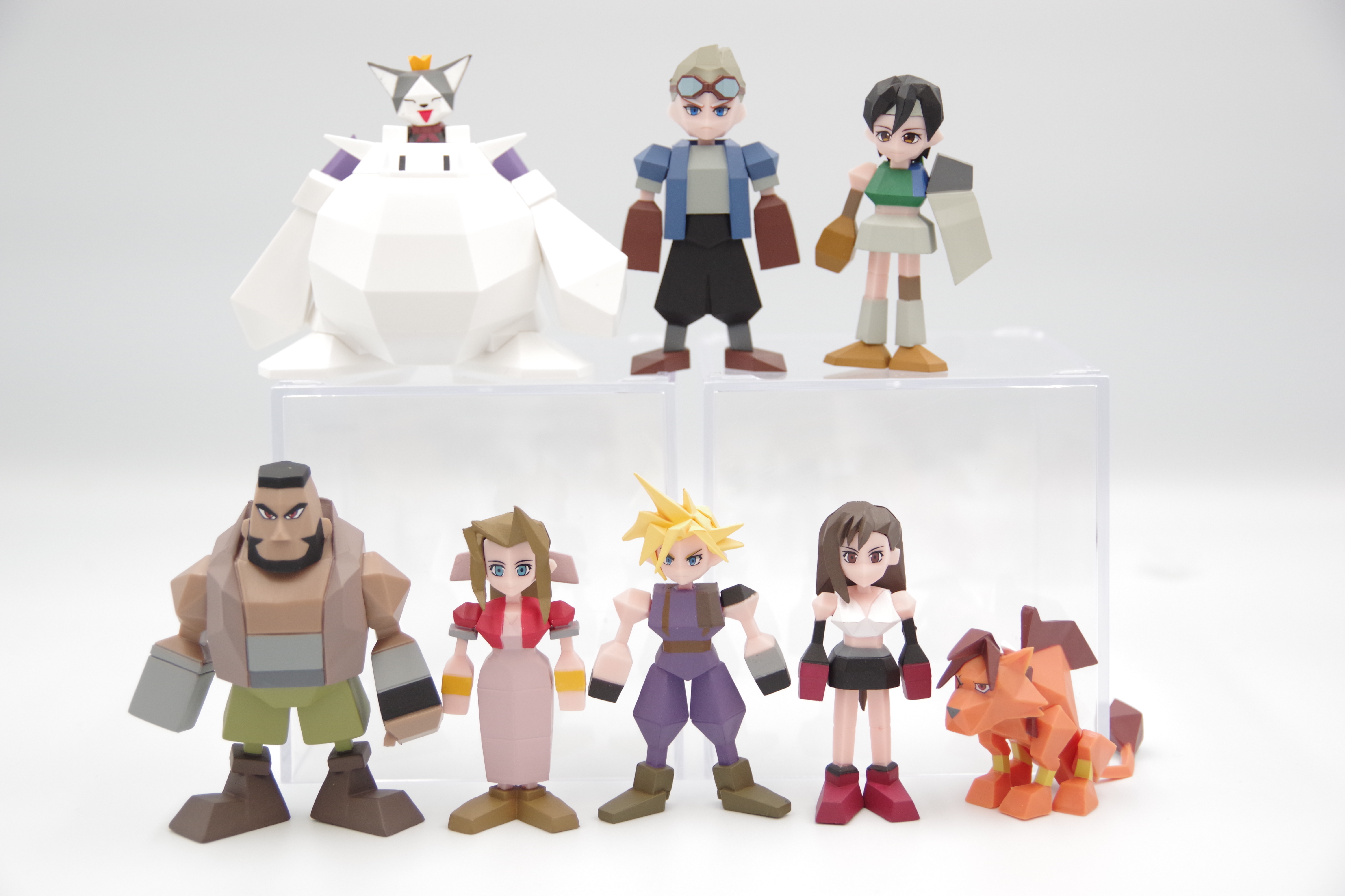 FINAL FANTASY Ⅶ REBIRTH発売記念くじ D賞 ミニフィギュア7体セット&G