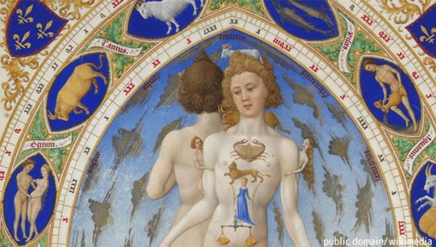 中世ヨーロッパにおける12星座、黄道十二宮による占星術やその解釈