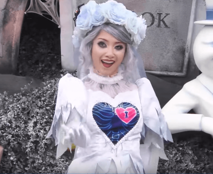 ゆき様 dハロ スプーキーboo 花嫁ダンサー 衣装 仮装 ウィッグ 花束