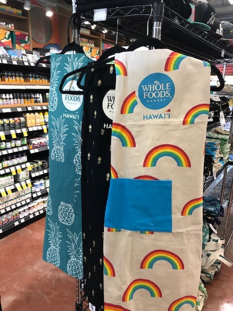 ホールフーズのハワイ限定可愛いタグアロハのエプロン | Hawaii-ne