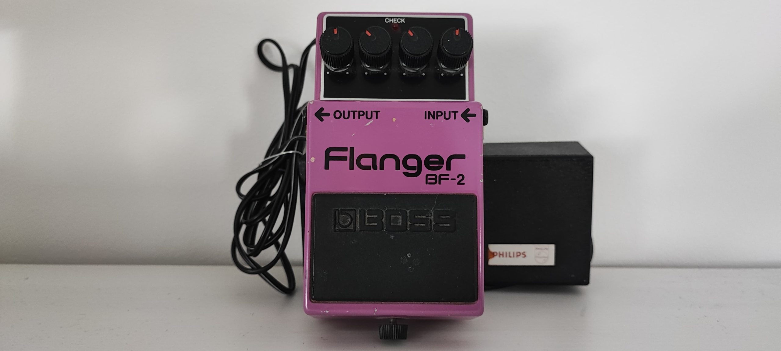Boss BF-2 Flanger (Black Label) 1980 - 1984 - Purple - Moku Custom