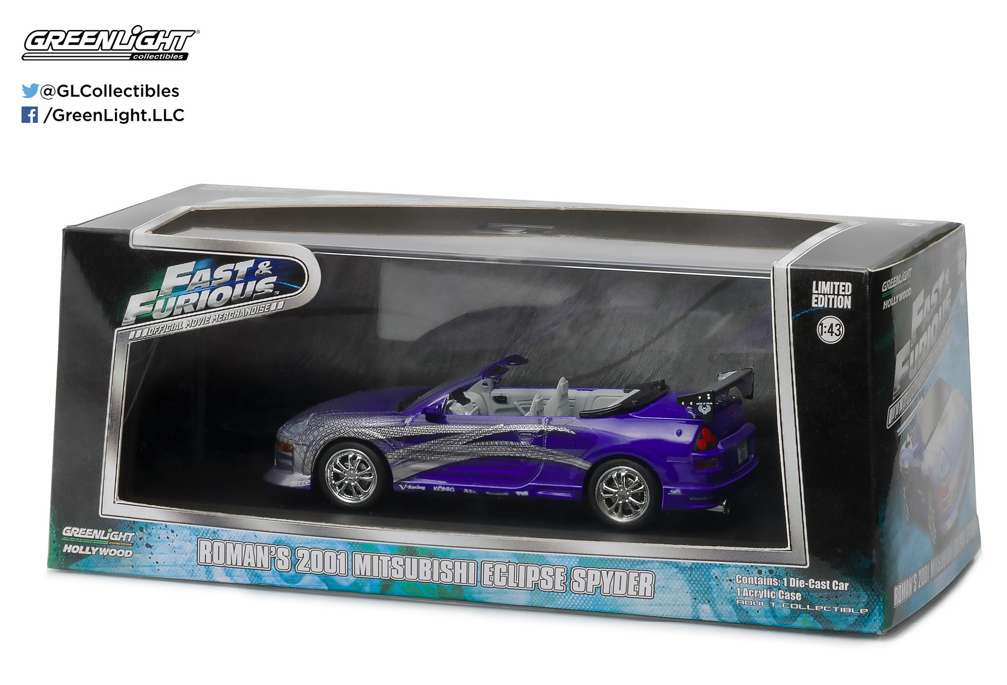 86210 1:43 2001 Mitsubishi Eclipse Spyder Fast & Furious | Kombi