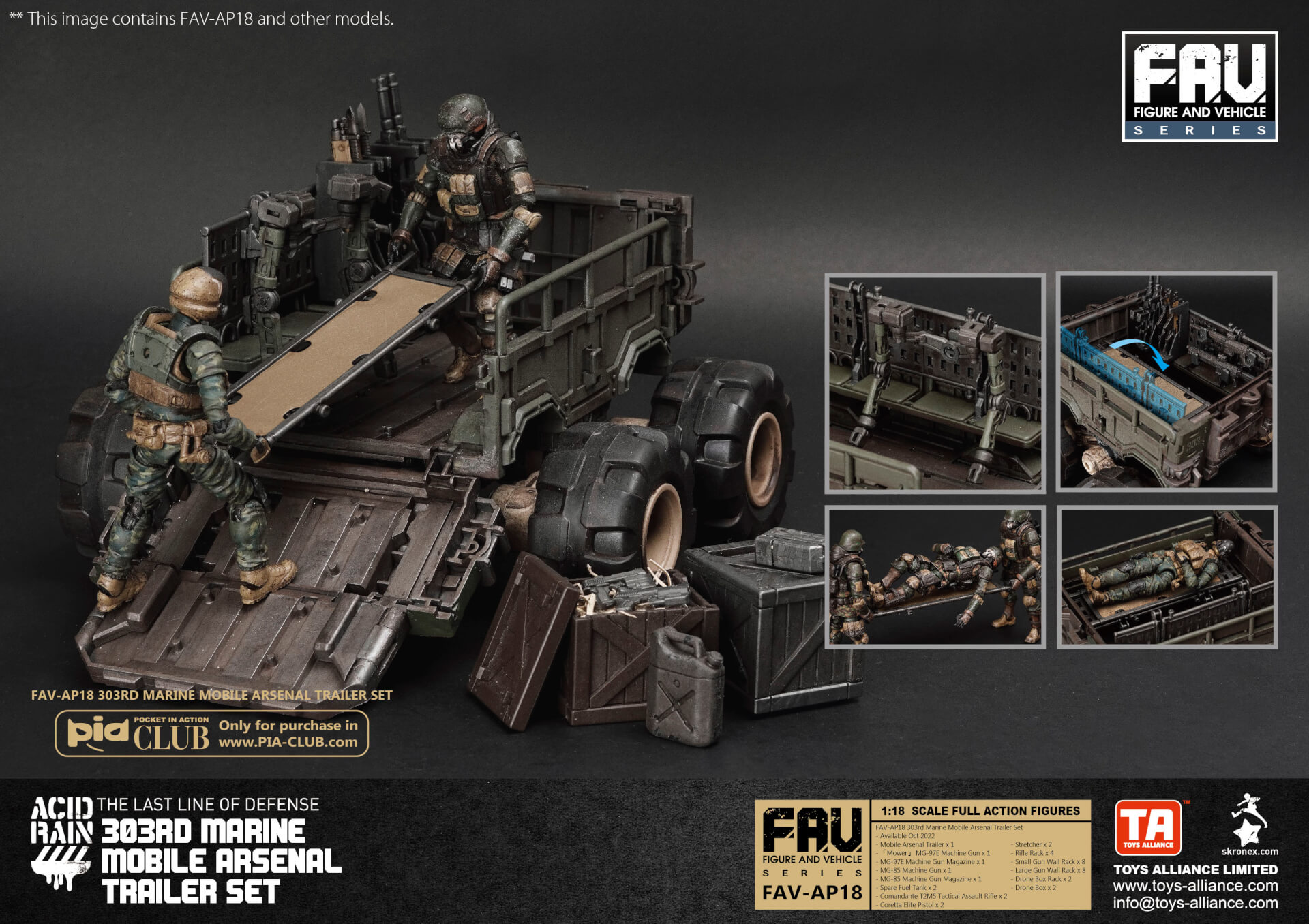 Acid Rain FAV-AP18 303rd Marine Mobile Arsenal Trailer Set