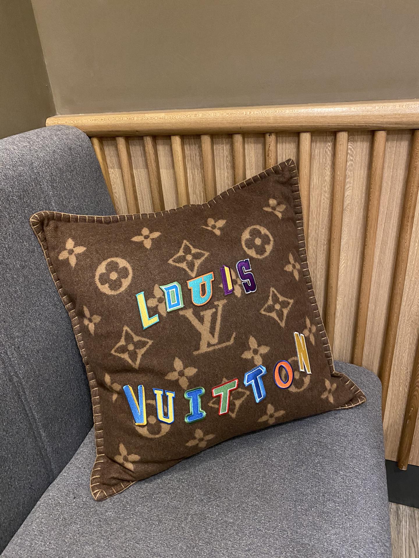 Louis Vuitton LVXNBA Letters Cushion S00 | The King Decor