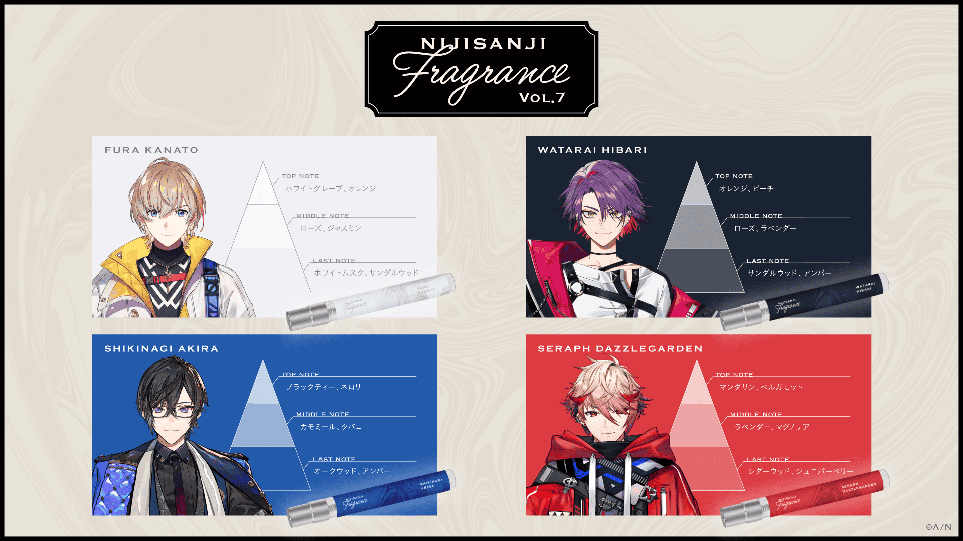 にじさんじフレグランス」vol.7が10月15日(火)より販売決定！風楽奏斗