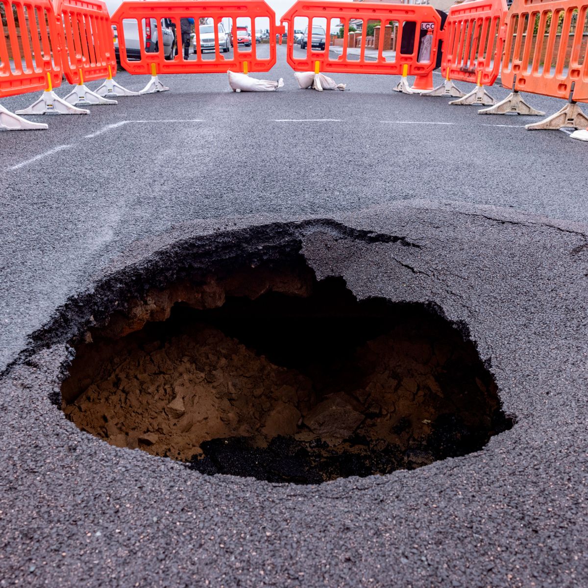 Sinkhole appears near Blackpool Airport - but residents say it's
