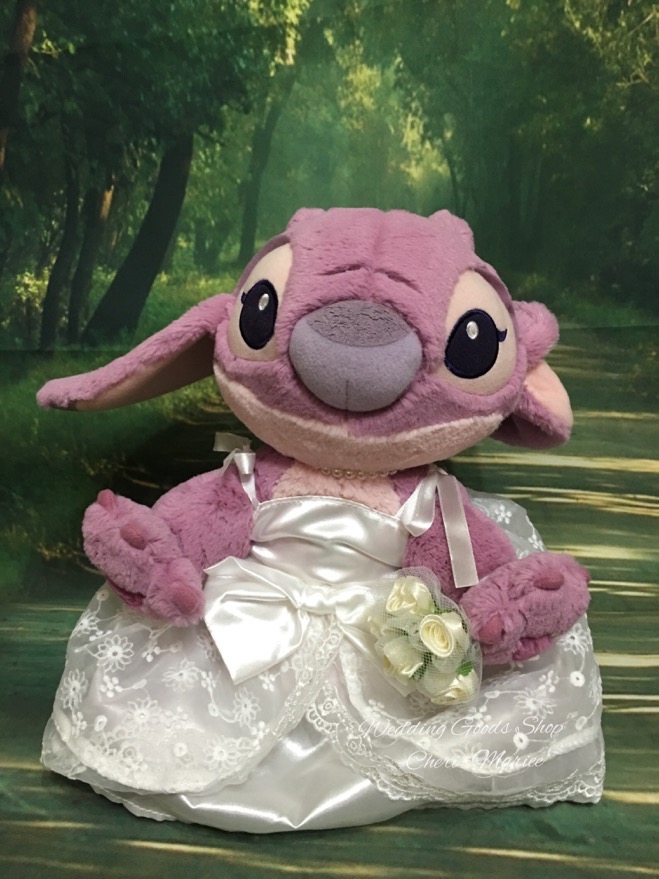 座高約30cm】スティッチとエンジェルのぬいぐるみをウェディング