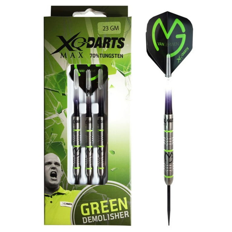 XQ Max Michael Van Gerwen MvG Green Demolisher 70% Tungsten Steel