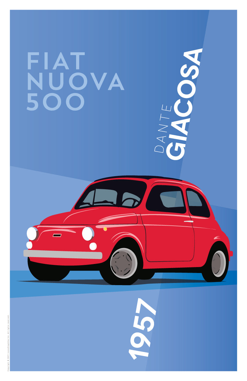 Fiat Nuova 500 by Dante Giacosa – IconoGraphika