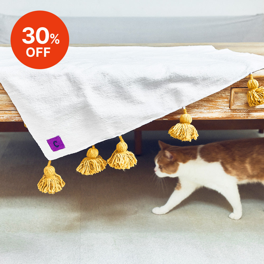 モロッコ キャットサイズポンポンブランケット – iamacatjp