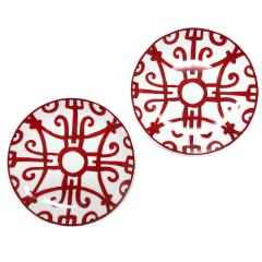 エルメス 食器 皿 HERMES BBプレート ペア No.4 17cm 11312