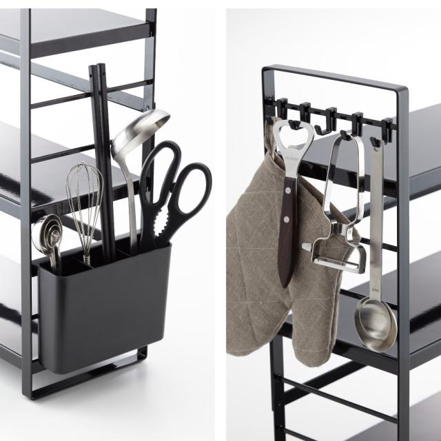 調味料ラック 3段 山崎実業 tower 幅58cm おしゃれ 棚 収納 スリム