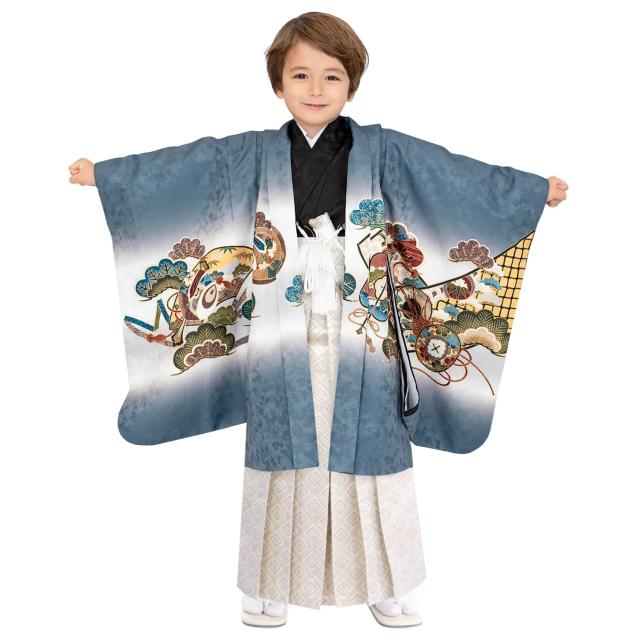 七五三 着物 男の子 5歳 【全て揃った豪華12点フルセット】 袴セット