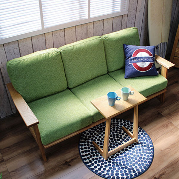 ソファ 3人掛け 幅182cm 北欧風 天然木フレーム MOND （ 開梱設置 タモ