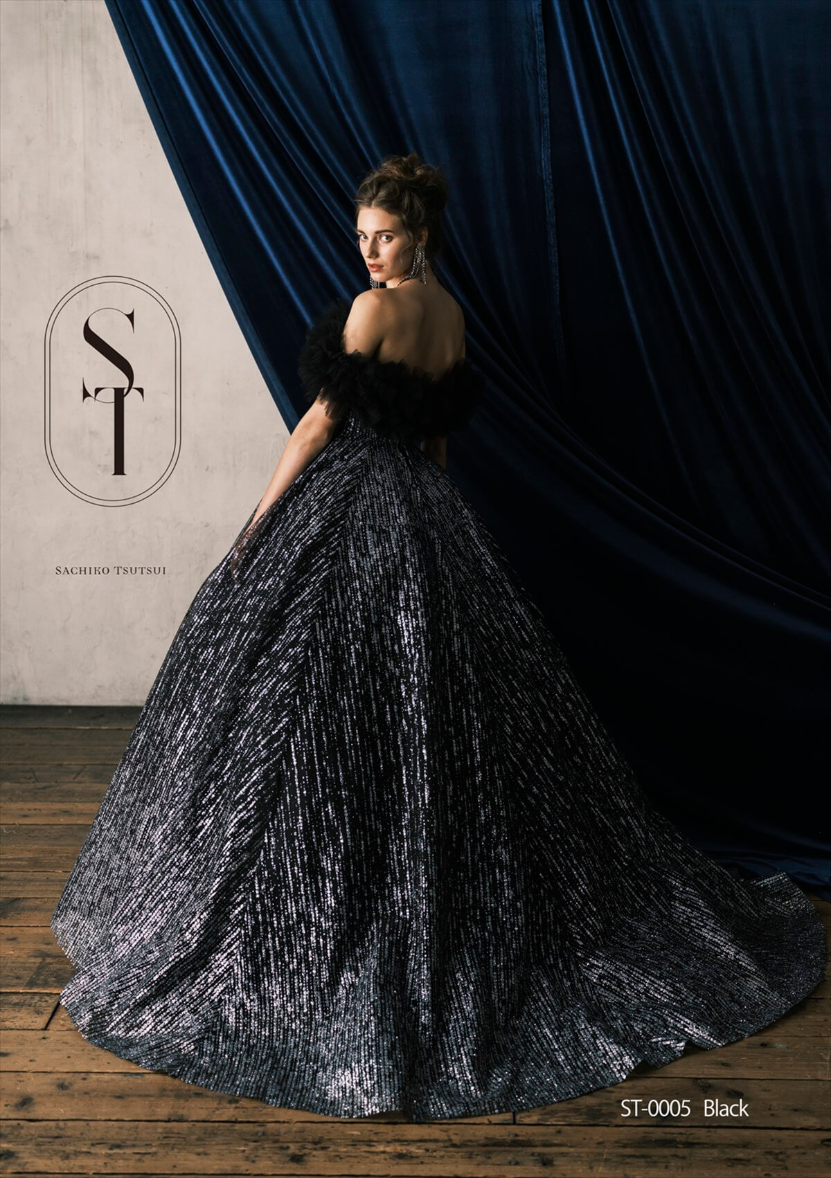 SACHIKO TSUTSUI（サチコ ツツイ）ST0005ブラック | ウエディングドレス.jp