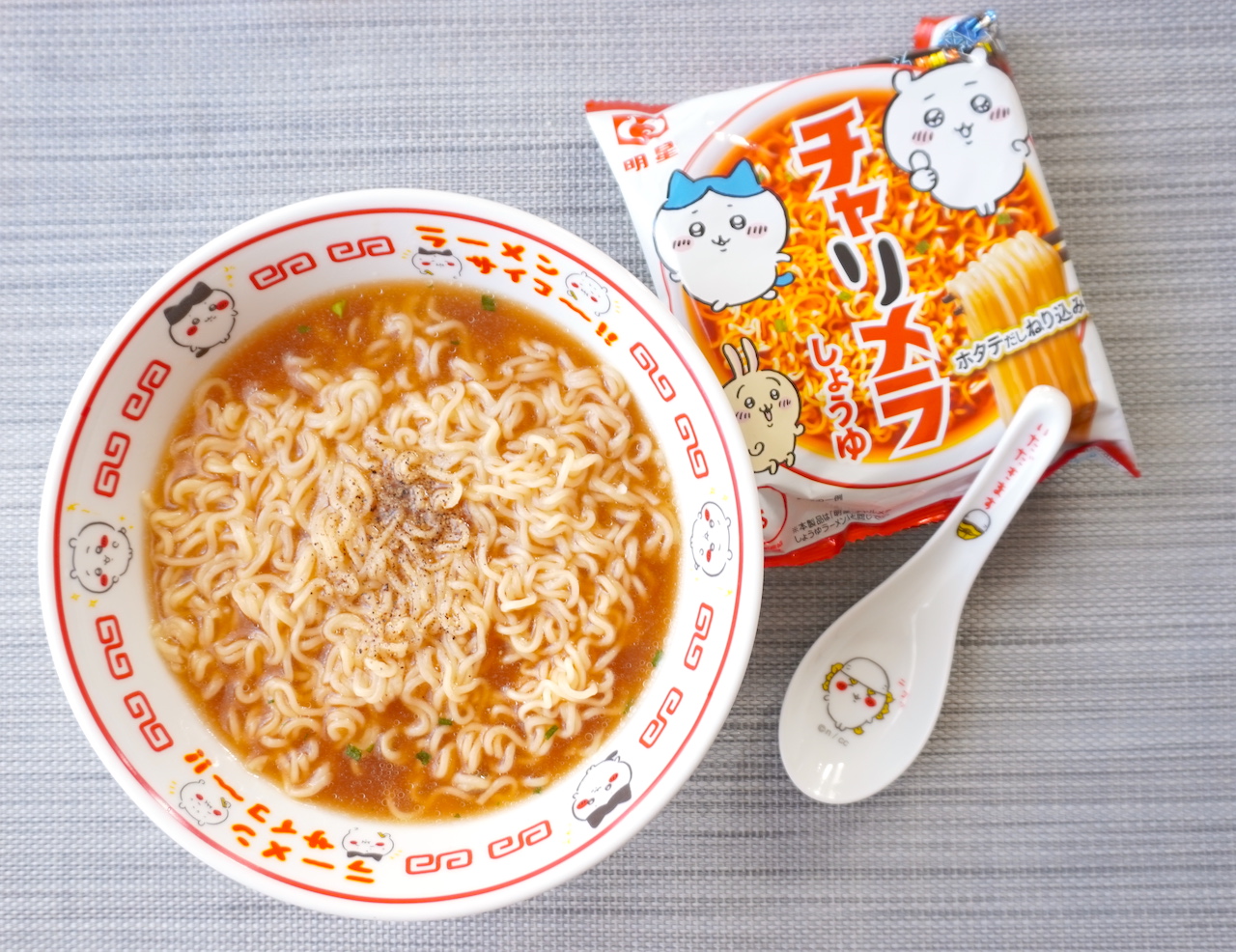 完売必至】ちいかわの『ラーメンどんぶり&レンゲセット』でチャリメラ