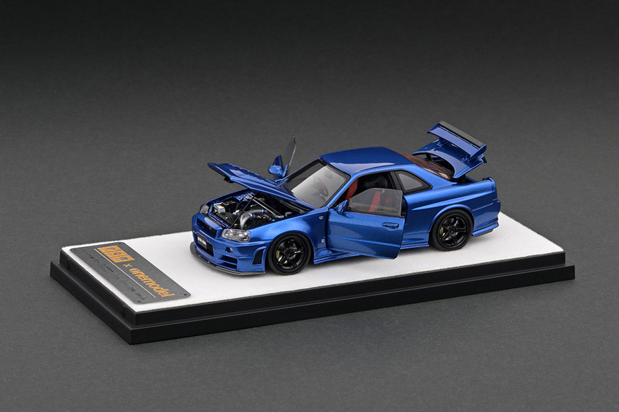 PGM-430101-1 1/43 Nismo R34 GT-R Z-tune Metallic Blue | LINE UP