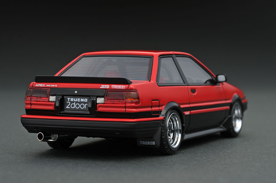 IG0483 1/43 Toyota Sprinter Trueno 2Dr GT Apex (AE86) Red/Black