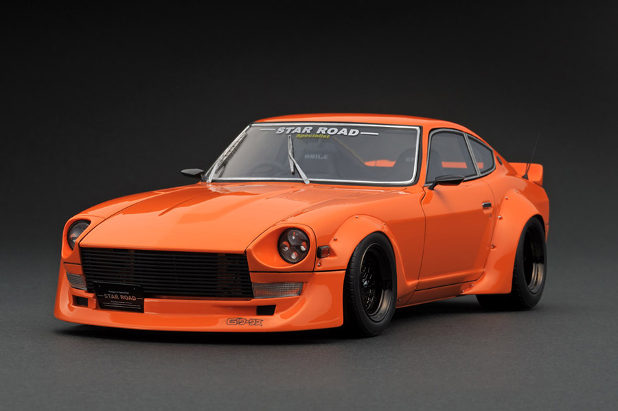IG1357 1/18 Nissan Fairlady Z (S30) STAR ROAD Orange With Mr
