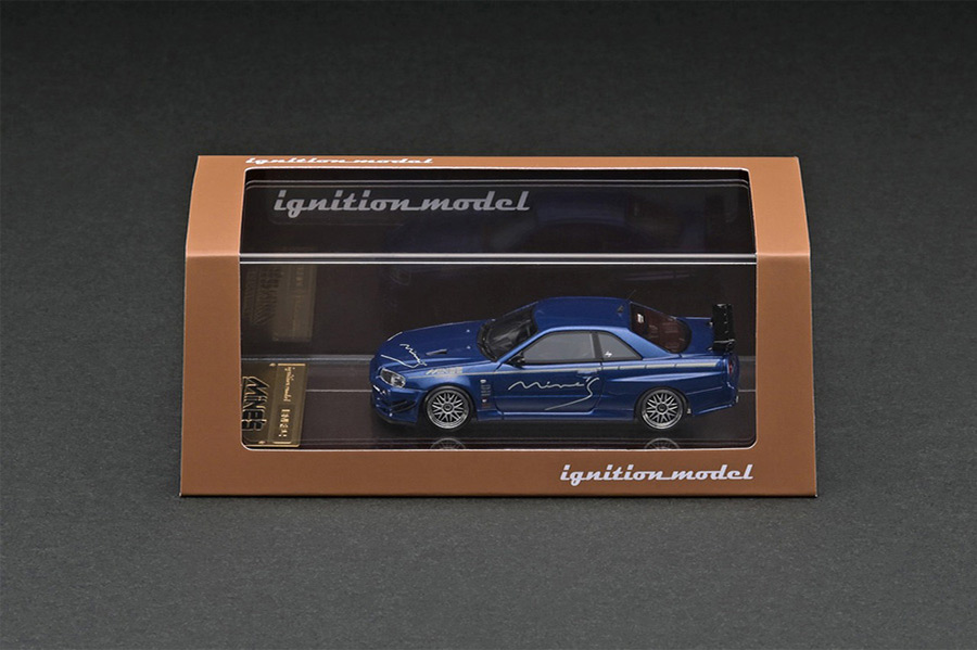 IG2938 1/64 Nissan Skyline GT-R Mine's (R34) Bayside Blue | LINE