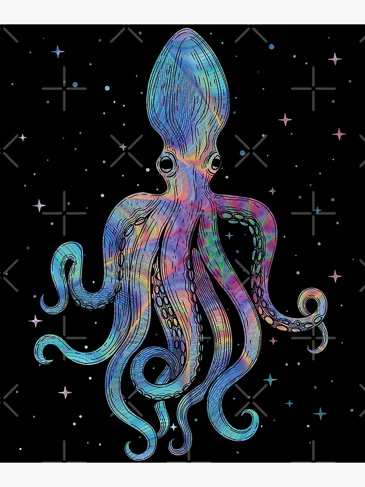 Outer Space Octopus Psychedelic Kraken Cosmic Universe