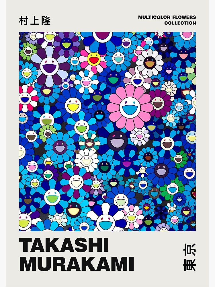 Takashi Murakami Blue Flowers Art Prints Hypebeast Kaws Supreme