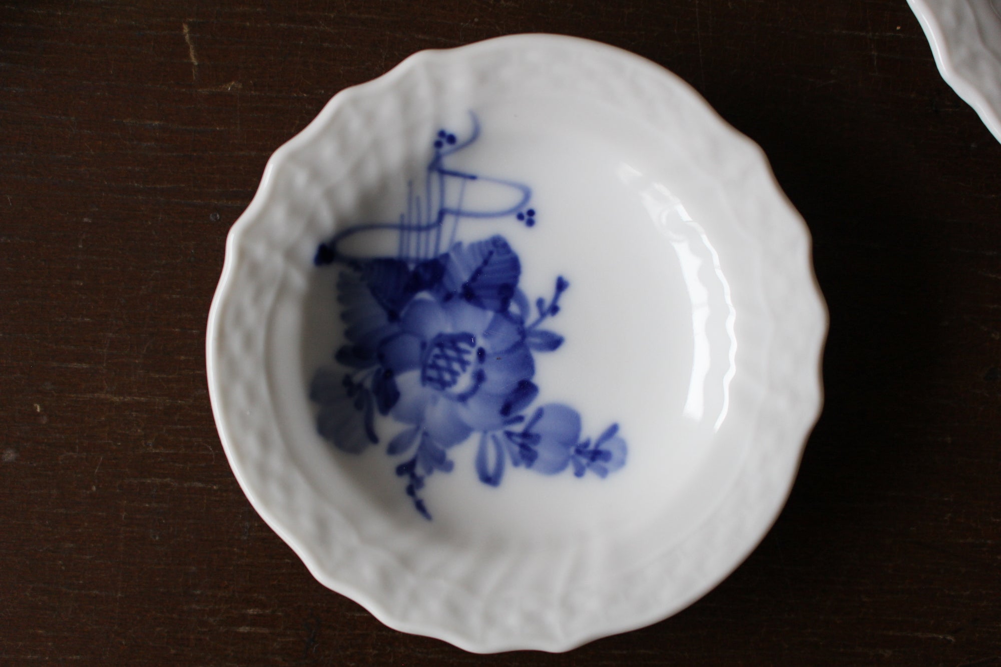 ロイヤルコペンハーゲン/ブルーフラワー/カーブ 豆皿・バターパッド7.2