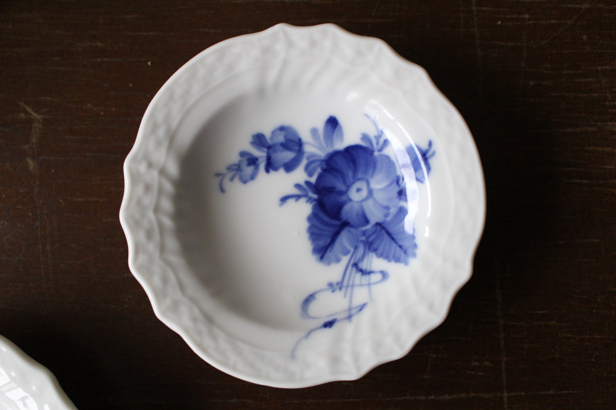 ロイヤルコペンハーゲン/ブルーフラワー/カーブ 豆皿・バターパッド7.2