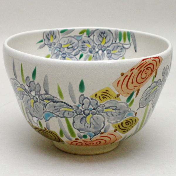 茶器/茶道具 抹茶茶碗 端午の節句】 八ッ橋 菖蒲 北川竹久作（山背窯