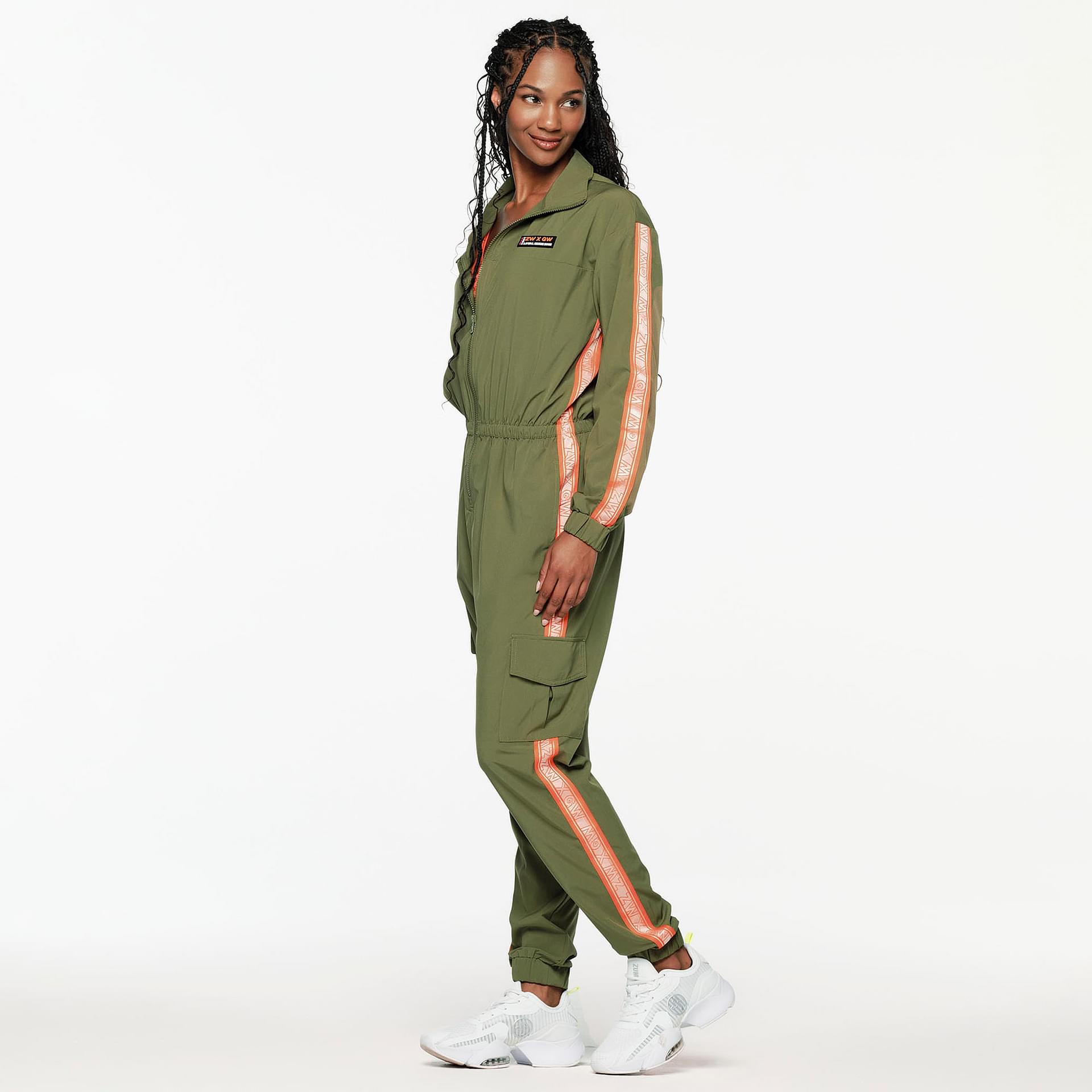 Elevate your style with ZW X GW Mock Neck Cargo Jumpsuit: EasyFit