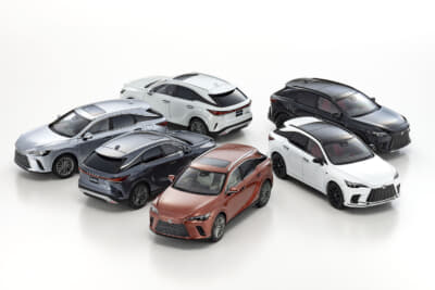 レクサス「RX450h」と「RX500h」の1/43モデルカーが京商から待望の