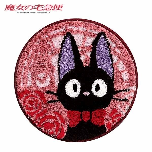 ジジの顔の丸型チェアパッド（約38Rcm）魔女の宅急便とけいとう