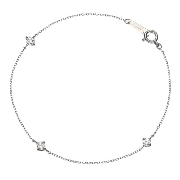 K10ホワイトゴールド 三石モチーフ ブレスレット | カナル4℃(canal4'C