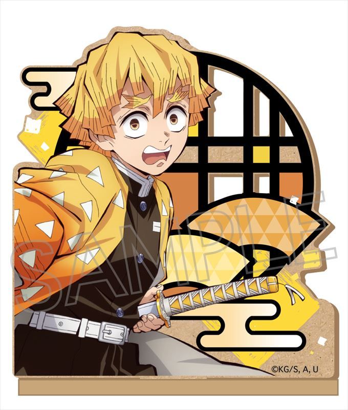 ENS-CC-ST043 【中古】雑貨 我妻善逸 イラスト スタンディPOP 「鬼滅の刃×