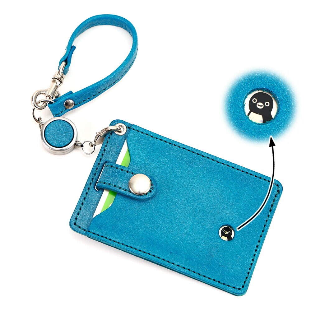 リール付き パスケース 本革 Suicaのペンギン ピスト | アジリティー