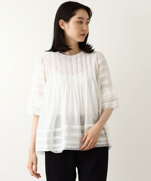 セール】 108本ピンタック入りブラウス （シャツ・ブラウス）｜Bilitis