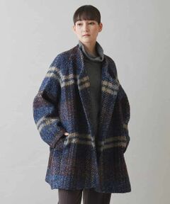 ビッグチェックウォームシャギーコート （その他アウター）｜HIROKO