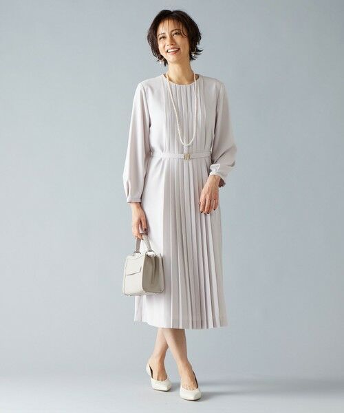 洗える】ライトサテン ワンピース （ロング・マキシ丈ワンピース