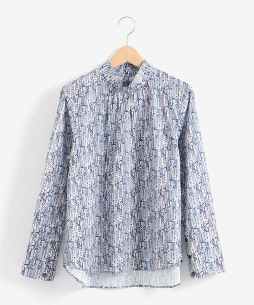 セール】 リバティプリントハイネックブラウス （シャツ・ブラウス