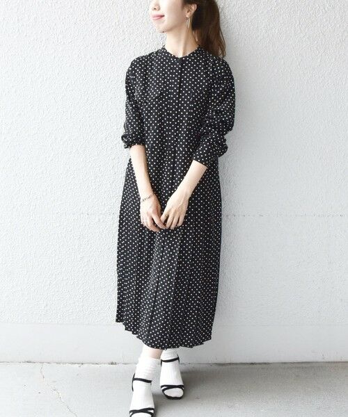 WEB限定】SHIPS any:〈ウォッシャブル〉ジョーゼット プリーツ ロング