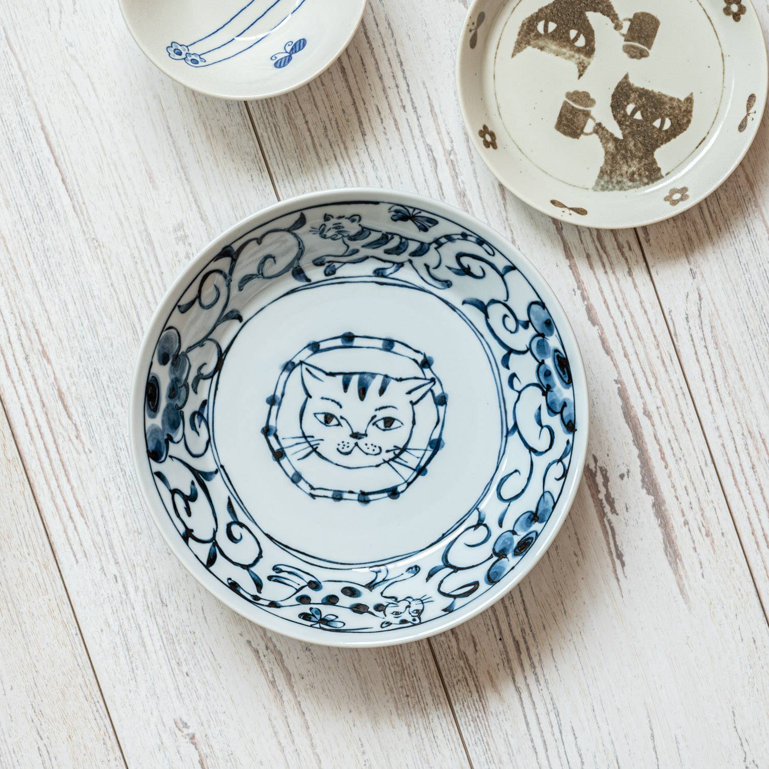 もっと ねこまるけ ヒゲカラ 20.7cm深皿[美濃焼] - カフェ食器通販のお