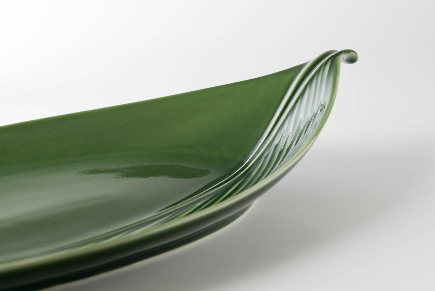 深山(miyama.) 葉っぱのカレー皿 盛り皿 グリーン leafy 48cmプレート