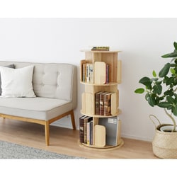 ヨドバシ.com - ヤマゼン YAMAZEN 本棚 回転式 絵本棚 天板に物が