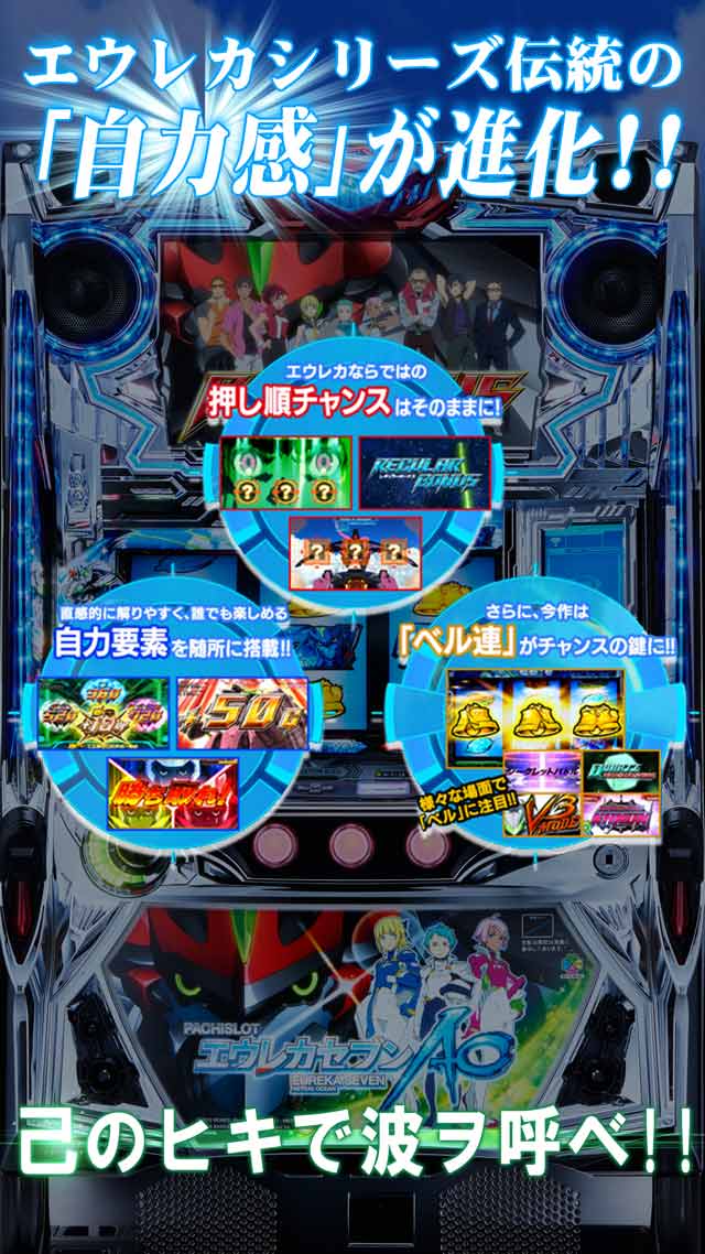パチスロエウレカセブンAO【777NEXT】の配信日とゲームアプリ情報