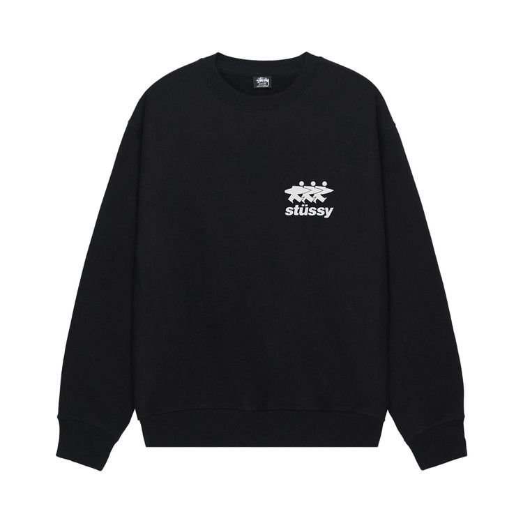 Buy Stussy Surfwalk Crew 'Black' - 1915063 BLAC | GOAT