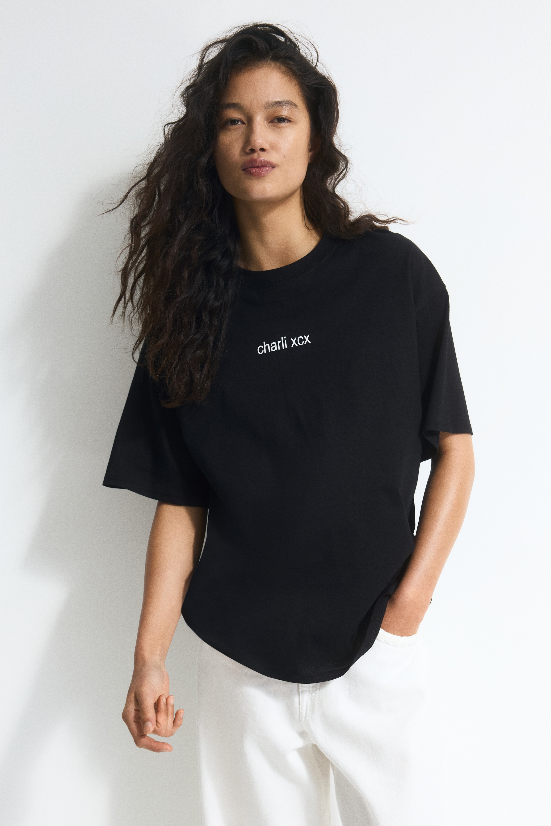 Oversized Printed T-Shirt - Black/Charli XCX - Ladies | H&M US