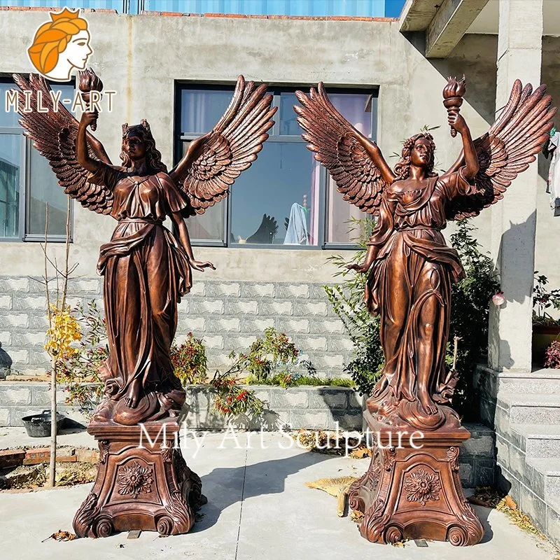 高品質な庭の装飾 手作業で磨かれたブロンズの天使像 - 中国 ブロンズ