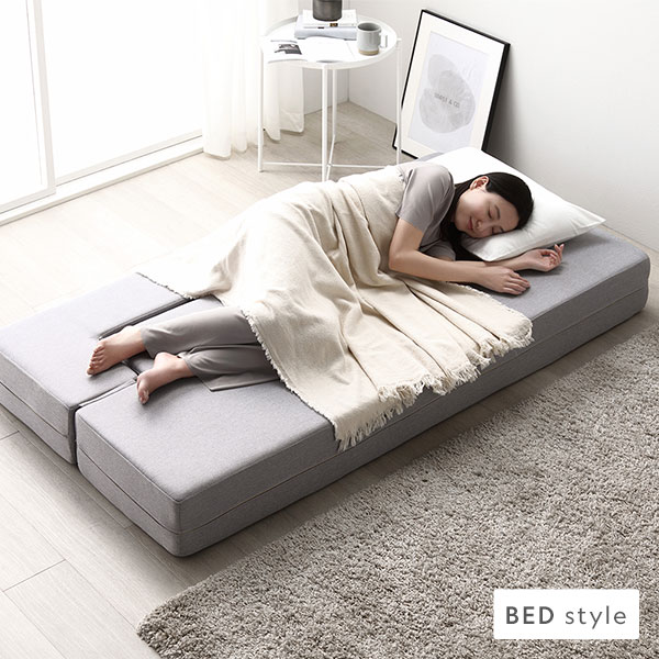 2人掛けソファベッド 洗えるカバー仕様 高反発ウレタン ソファーベッド