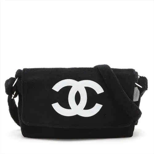シャネル ココマーク パイル ショルダーバッグ ノベルティ ブラック