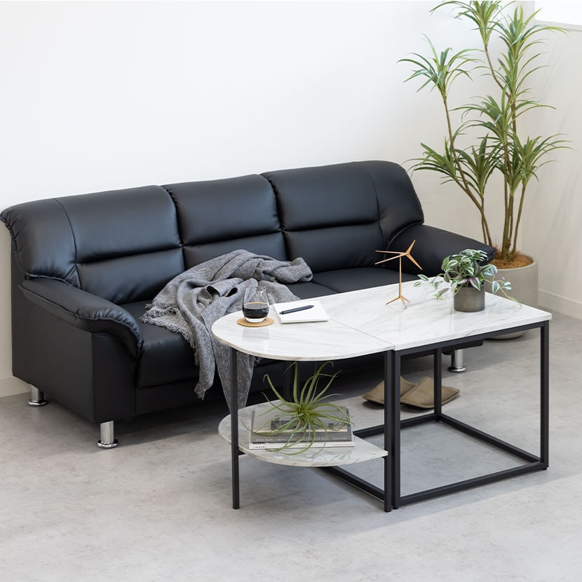 送料無料】 大理石調テーブル サイドテーブル 正方形 ローテーブル